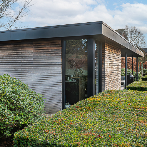 Buitenverblijf - overkapping - hout - met bar